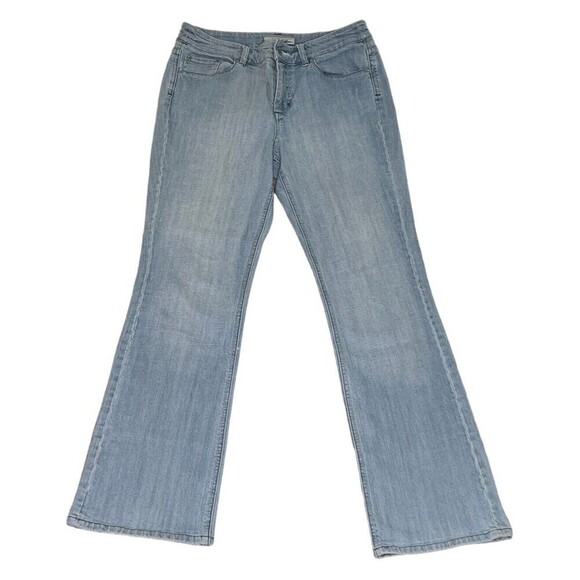Chico's Platinum Light Denim Jeans Size 0.5 Reg‎ (US Size 6) Boot Cut - Picture 1 of 6